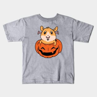 Guinea Pig In Pumpkin Halloween Kids T-Shirt